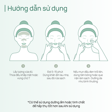 Mặt Nạ Đất Sét Trà Xanh Giảm Mụn Đầu Đen, Kiềm dầu CHANDO 100g