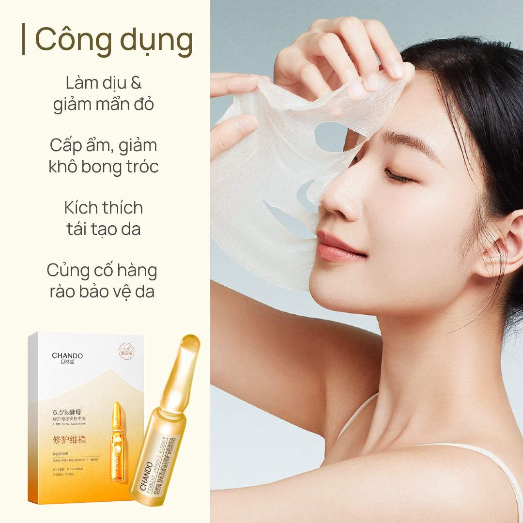 Mặt Nạ Phục Hồi CHANDO Ferment Ampoule Mask 5 MIẾNG