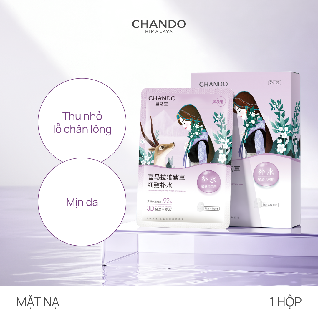 Mặt Nạ Thảo Dược Dưỡng Ẩm Sáng Da Thu Nhỏ Lỗ Chân Lông CHANDO (NHIỀU PHÂN LOẠI)