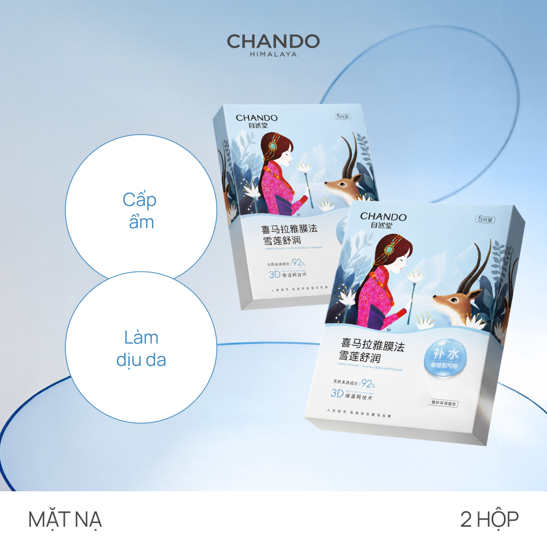 Combo 02 Mặt Nạ Thảo Dược Dưỡng Ẩm, Sáng Da, Thu Nhỏ Lỗ Chân Lông CHANDO (10 MIẾNG)