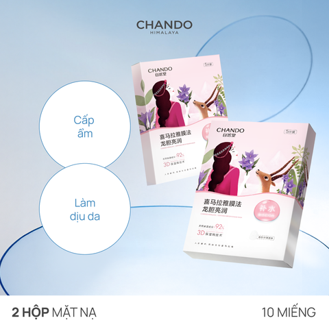 Combo 02 Mặt Nạ Thảo Dược Dưỡng Ẩm, Sáng Da, Thu Nhỏ Lỗ Chân Lông CHANDO (10 MIẾNG)