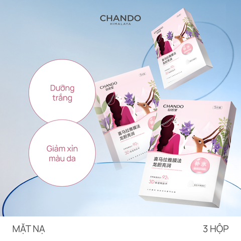 Combo 03 Mặt Nạ Thảo Dược Dưỡng Ẩm, Sáng Da, Thu Nhỏ Lỗ Chân Lông CHANDO (15 MIẾNG)