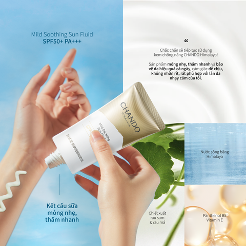 Sữa Chống Nắng Chứa Vitamin B5 Hỗ Trợ Dưỡng Ẩm Và Làm Dịu Da CHANDO Himalaya 50ml Hàng Chính Hãng