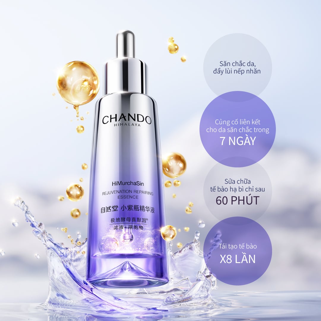 Bộ đôi tinh chất và kem dưỡng phục hồi da lão hóa toàn năng CHANDO Himalaya