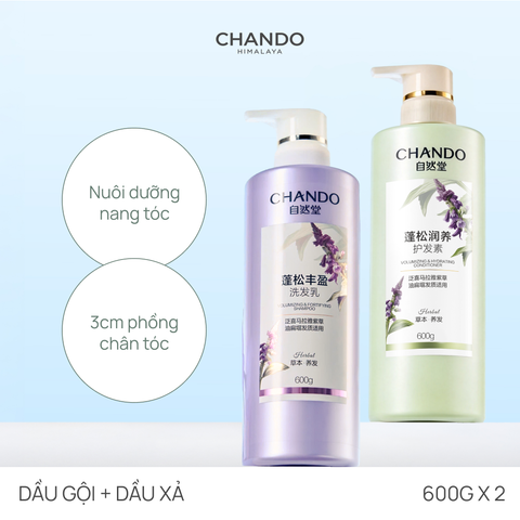 Combo Gội Xả Thảo Dược Thiên Nhiên 600g Nhiều Phân Loại (Kiểm Soát dầu/ Ngăn Ngừa Gàu/ Dưỡng tóc/ Giảm Rụng) CHANDO Himalaya
