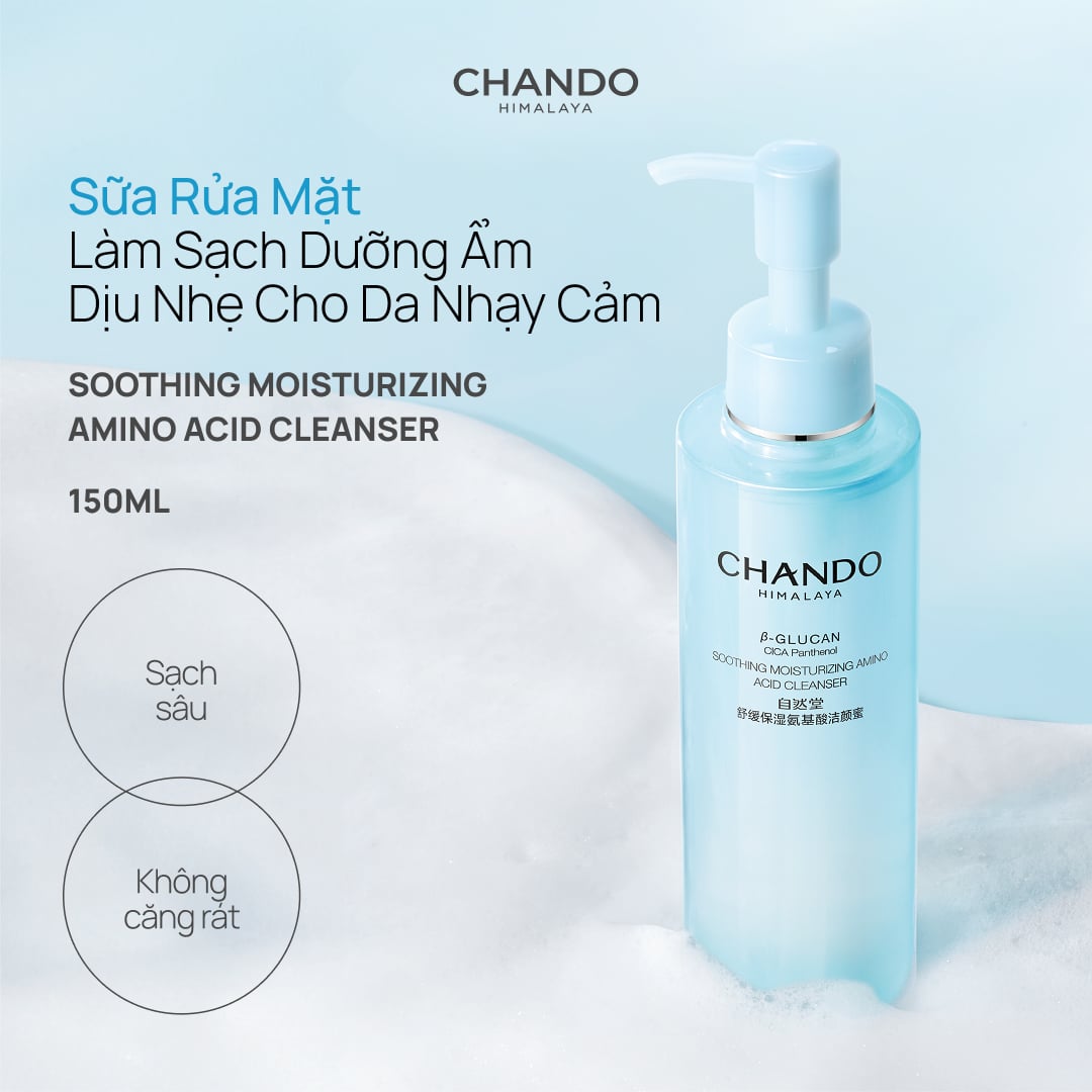 Sữa Rửa Mặt Làm Dịu & Cấp Ẩm CHANDO Soothing Moisturizing Amino Acid 150ml