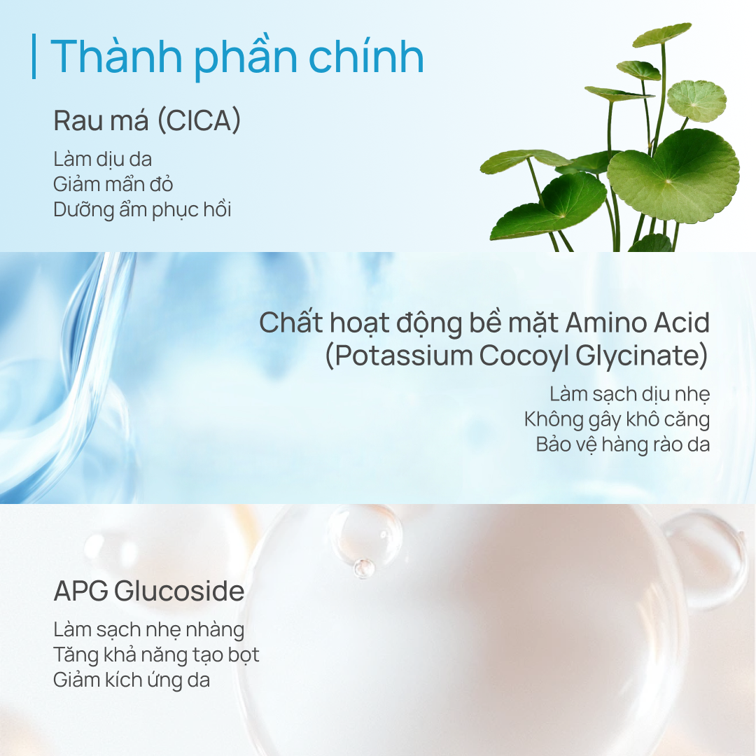 Sữa Rửa Mặt Làm Dịu & Cấp Ẩm CHANDO Soothing Moisturizing Amino Acid 150ml