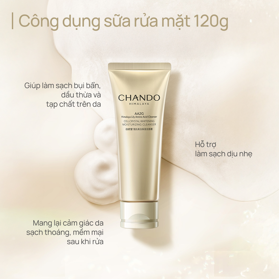 [BỘ 5 SẢN PHẨM] Làm Sạch, Làm Sáng & Chăm Sóc Da Xỉn Màu CHANDO Cell White