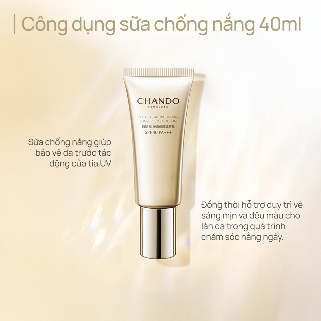 [BỘ 5 SẢN PHẨM] Làm Sạch, Làm Sáng & Chăm Sóc Da Xỉn Màu CHANDO Cell White