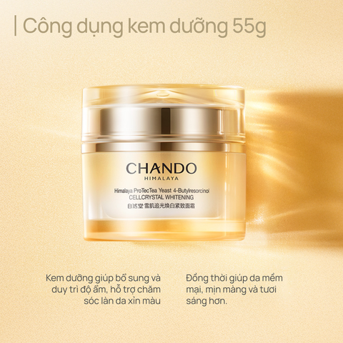[BỘ 5 SẢN PHẨM] Làm Sạch, Làm Sáng & Chăm Sóc Da Xỉn Màu CHANDO Cell White