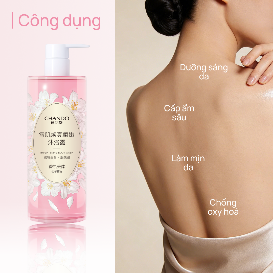 Sữa Tắm Hỗ Trợ Dưỡng Sáng Da Hương Hoa Lily 600g Hàng Chính Hãng