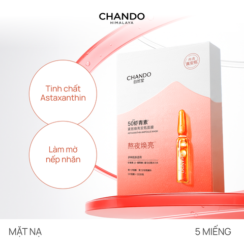 Mặt Nạ Chống Oxy Hóa CHANDO Astaxanthin Ampoule Mask 5 MIẾNG