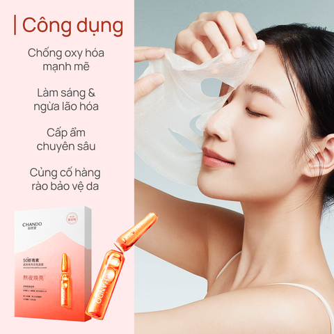 Mặt Nạ Chống Oxy Hóa CHANDO Astaxanthin Ampoule Mask 5 MIẾNG
