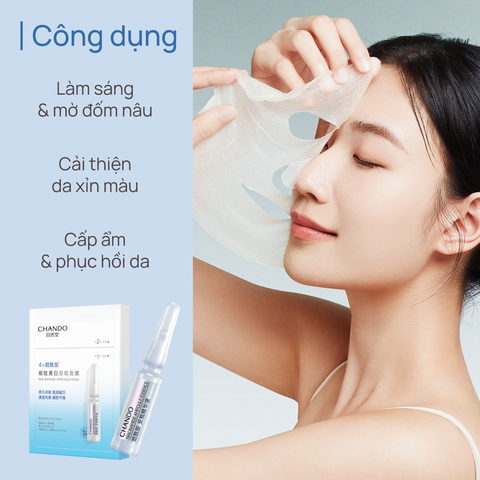 Mặt Nạ Dưỡng Trắng CHANDO Niacinamide Ampoule Mask 5 MIẾNG