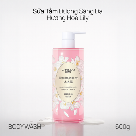 Sữa Tắm Hỗ Trợ Dưỡng Sáng Da Hương Hoa Lily 600g Hàng Chính Hãng