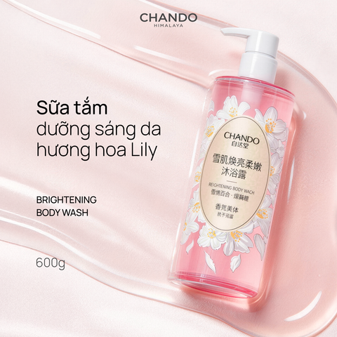 Sữa Tắm Hỗ Trợ Dưỡng Sáng Da Hương Hoa Lily 600g Hàng Chính Hãng