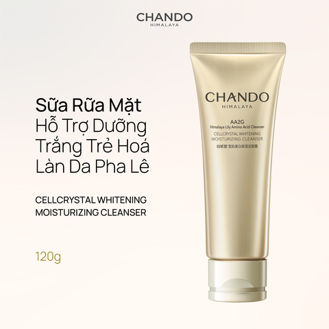 Sữa Rửa Mặt Hỗ Trợ Dưỡng Trắng Trẻ Hoá Da Pha Lê CHANDO Himalaya 120g Chứa Tranexamic Acid Hàng Chính Hãng