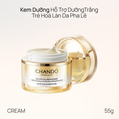 Kem Dưỡng Cấp Ẩm, Hỗ Trợ Dưỡng trắng và Chống Lão Hoá Chứa Niacinamide CellCrystal - Chính hãng CHANDO Himalaya 55g