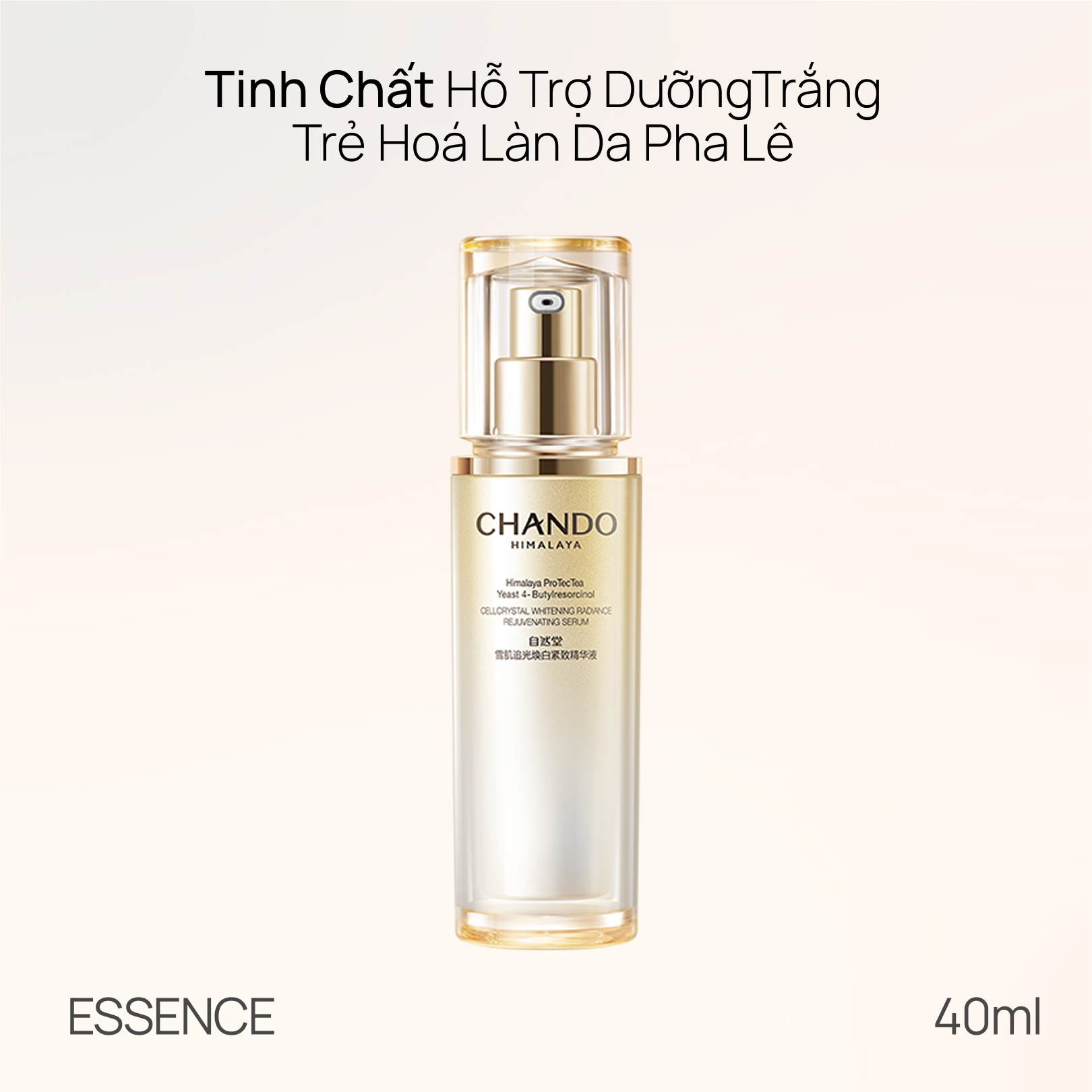 Tinh Chất Dưỡng Sáng, Cải Thiện Nám Sạm & Chống Lão Hóa CHANDO CellCrystal Whitening Radiance Rejuvenating 40ml