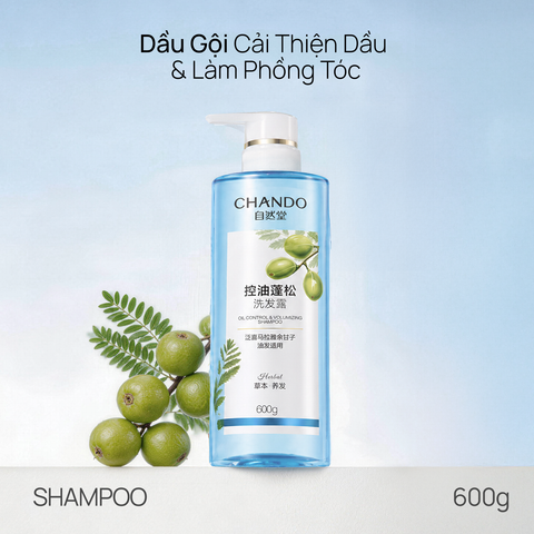 Dầu gội Hỗ trợ cải thiện dầu & Hỗ trợ phồng tóc 600g Chando Himalaya