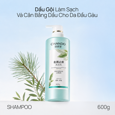 Dầu Gội Làm Sạch Và Cân Bằng Dầu Cho Da Đầu Gàu CHANDO Himalaya 600g Hàng Chính Hãng