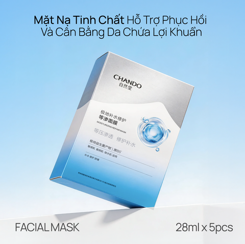 Mặt Nạ Hỗ Trợ Phục Hồi và Cân Bằng Da Chứa Lợi Khuẩn (28ml x 5pcs) CHANDO Himalaya Chính Hãng