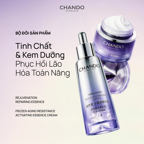 Bộ đôi tinh chất và kem dưỡng phục hồi da lão hóa toàn năng CHANDO Himalaya