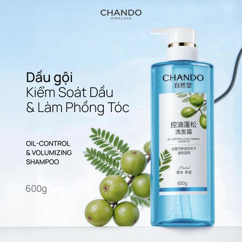 Dầu gội Hỗ trợ cải thiện dầu & Hỗ trợ phồng tóc 600g Chando Himalaya