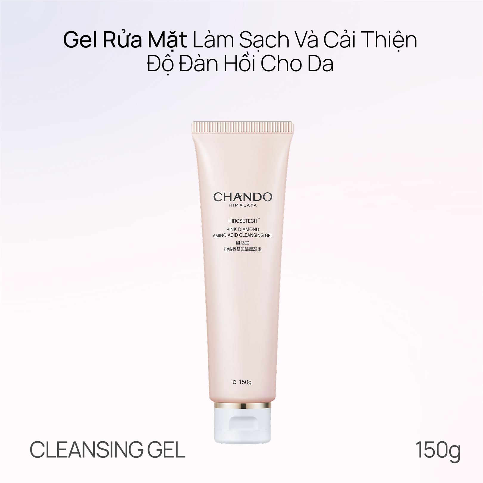 Sữa Rửa Mặt Chống Lão Hóa & Làm Sáng Da CHANDO Pink Diamond Amino Acid 150g
