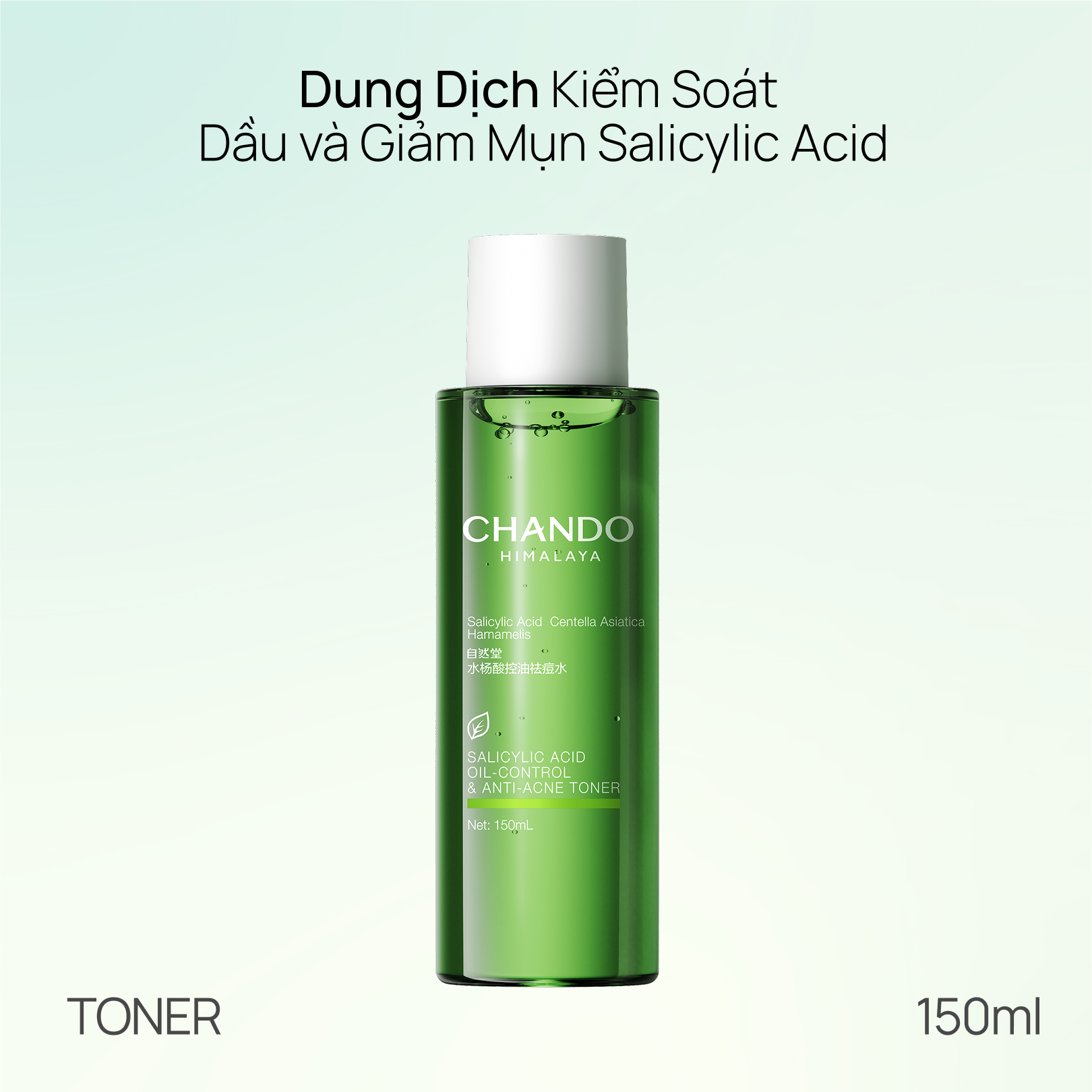 Toner Kiểm Soát Dầu & Ngăn Ngừa Mụn CHANDO Salicylic Acid Oil-control & Anti-acne Toner 150ml