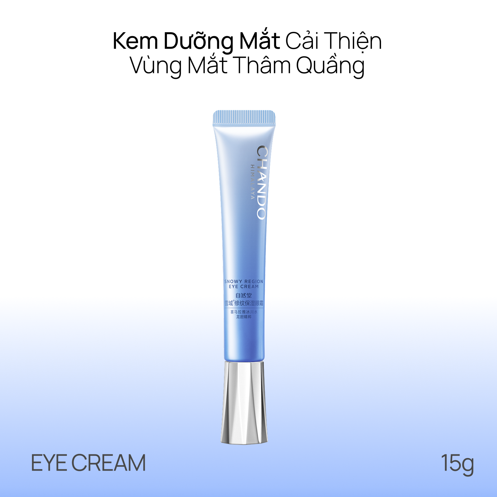 Kem Dưỡng Mắt Hỗ Trợ Cải Thiện Vùng Mắt Thâm Quầng CHANDO Himalaya 15g Chứa Niacinamide Hàng Chính Hãng