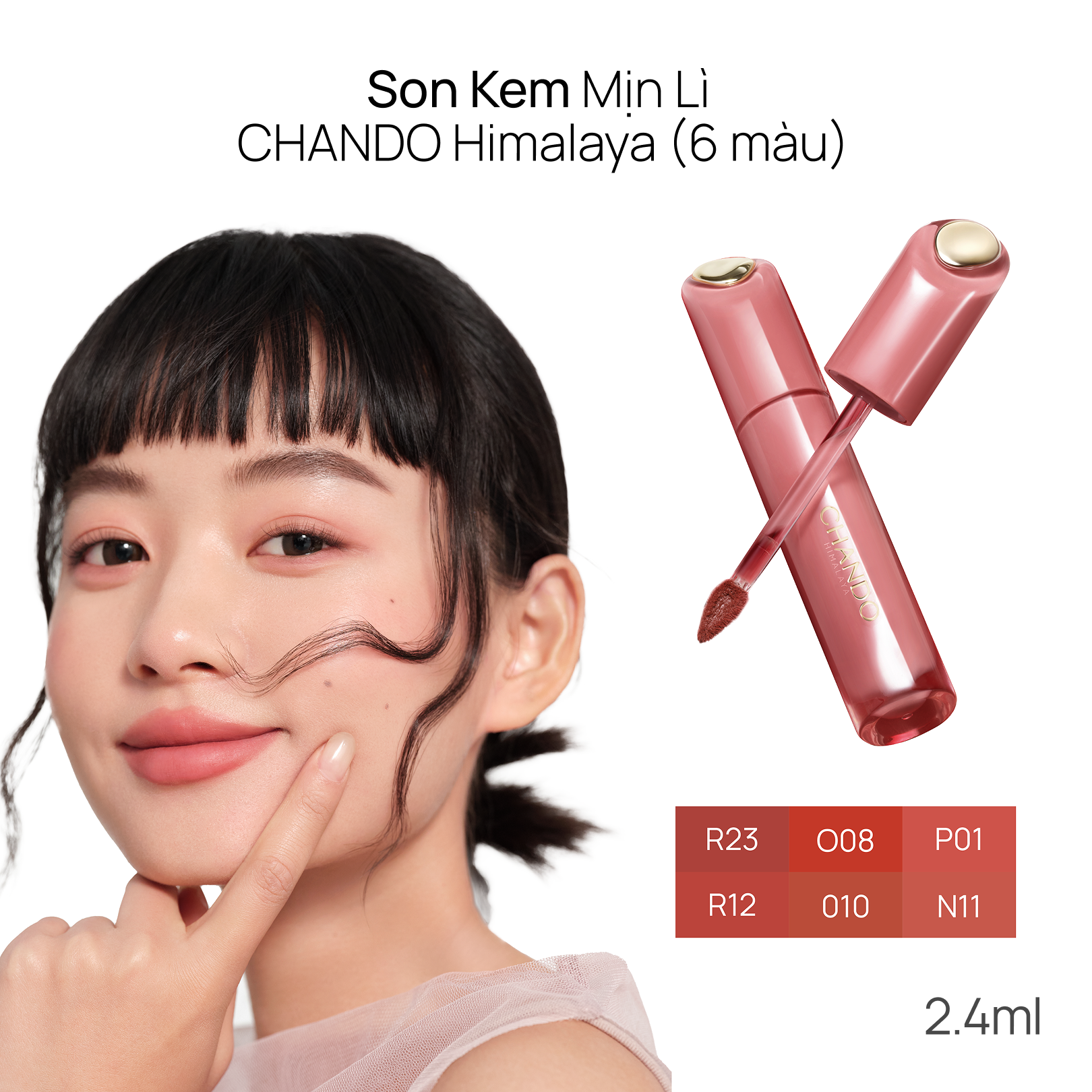 Son Kem CHANDO Himalaya Lì Mịn Như Nhung 2.4mL x 1pcs Hàng Chính Hãng
