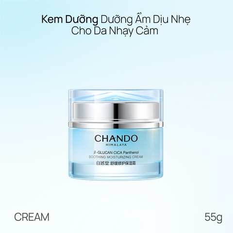 Kem Dưỡng Ẩm hỗ trợ Làm Dịu Và Dưỡng Ẩm Da Nhạy Cảm CHANDO Himalaya 55g Hàng Chính Hãng