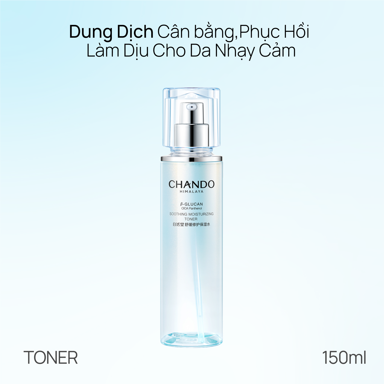 Dung dịch  Hỗ Trợ Cân bằng Phục hồi và Làm dịu da nhạy cảm CHANDO Himalaya 150ml
