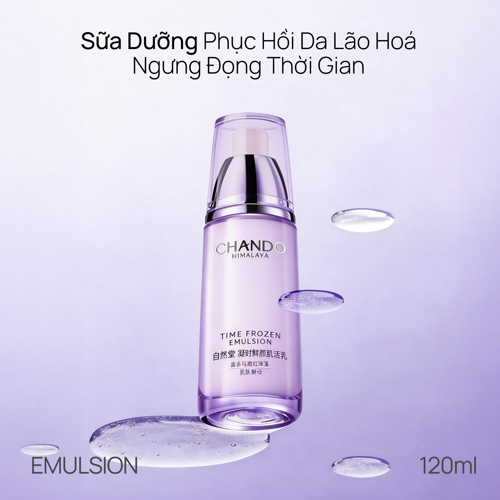 Sữa Dưỡng Giúp Phục Hồi Da Lão Hoá Ngưng Đọng Thời Gian CHANDO Himalaya 120ml Hàng Chính Hãng