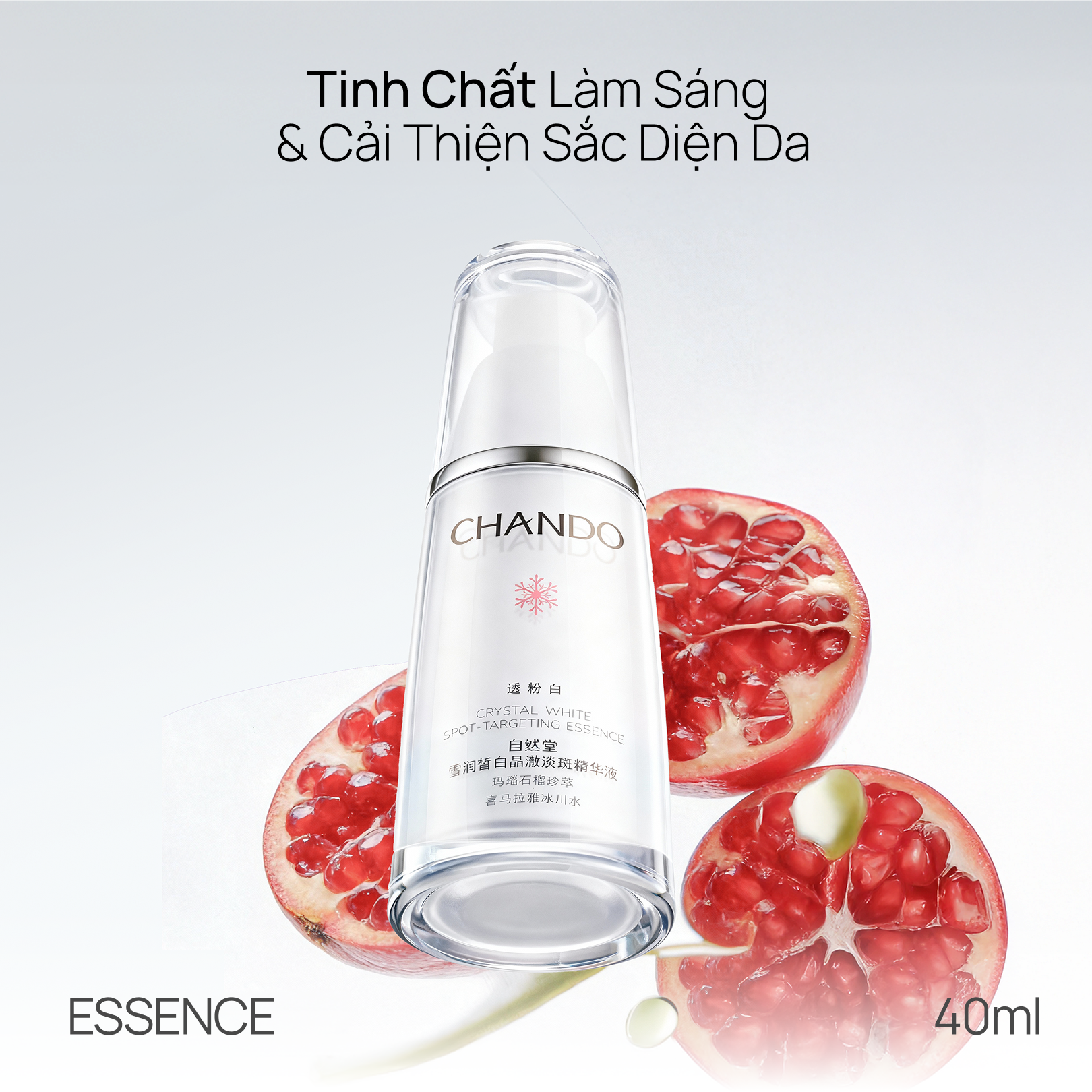 Tinh chất hỗ trợ dưỡng sáng mờ nám Pha lê CHANDO Himalaya Crystal White Serum 40ml