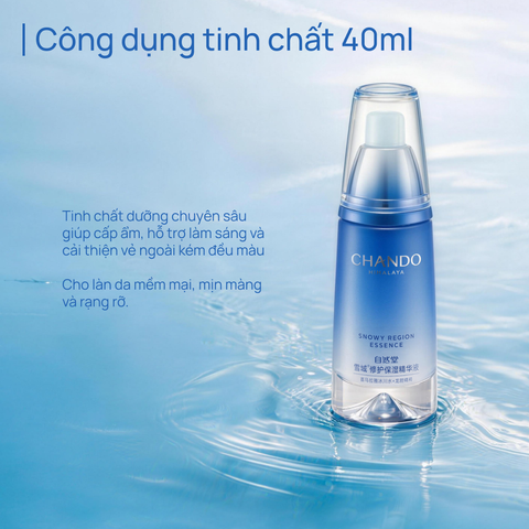 [BỘ 4 SẢN PHẨM] Cấp Ẩm, Làm Sáng & Chăm Sóc Da Rạng Rỡ CHANDO Snowy Region