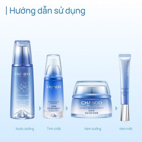 [BỘ 4 SẢN PHẨM] Cấp Ẩm, Làm Sáng & Chăm Sóc Da Rạng Rỡ CHANDO Snowy Region