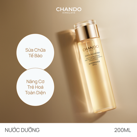 Toner Sửa Chữa Tế Bào, Nâng Cơ & Trẻ Hoá Toàn Diện CHANDO Gold Diamond Ultra Vitalizing Micro-sculpting 200ml