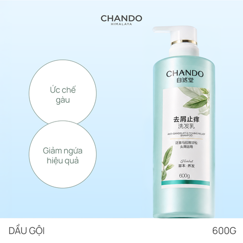 Dầu Gội Giảm Gàu & Giảm Ngứa Da Đầu CHANDO Anti-Dandruff & Itching Relief Shampoo 600ml