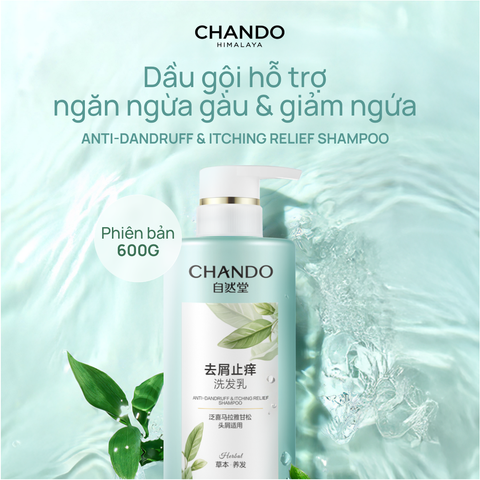 Dầu Gội Giảm Gàu & Giảm Ngứa Da Đầu CHANDO Anti-Dandruff & Itching Relief Shampoo 600ml