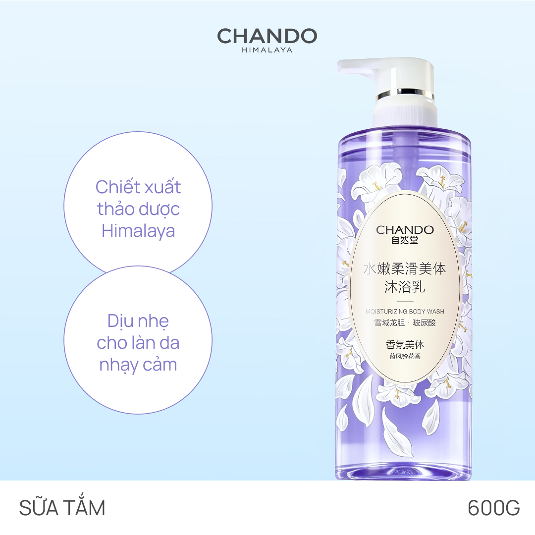 Sữa Tắm Hỗ Trợ Dưỡng Ẩm CHANDO Himalaya 600mL x 1pcs Hàng Chính Hãng
