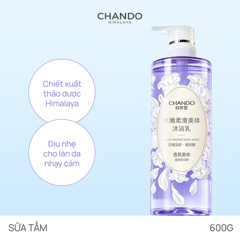 Sữa Tắm Hỗ Trợ Dưỡng Ẩm CHANDO Himalaya 600mL x 1pcs Hàng Chính Hãng