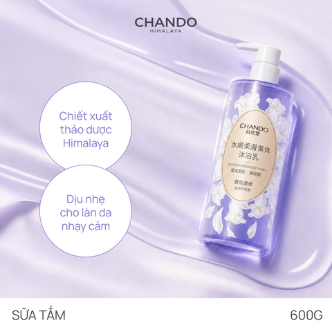 Sữa Tắm Hỗ Trợ Dưỡng Ẩm CHANDO Himalaya 600mL x 1pcs Hàng Chính Hãng