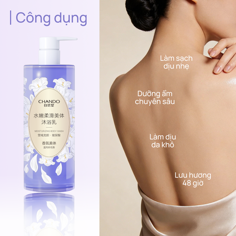 Sữa Tắm Hỗ Trợ Dưỡng Ẩm CHANDO Himalaya 600mL x 1pcs Hàng Chính Hãng