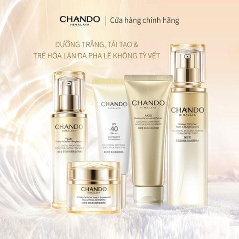 Sữa Rửa Mặt Hỗ Trợ Dưỡng Trắng Trẻ Hoá Da Pha Lê CHANDO Himalaya 120g Chứa Tranexamic Acid Hàng Chính Hãng