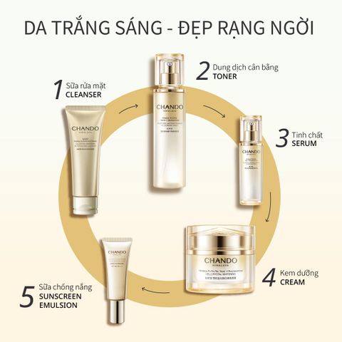 Tinh Chất Hỗ Trợ Dưỡng Trắng Trẻ Hoá Da Pha Lê CHANDO Himalaya 40ml Chứa Niacinamide Hàng Chính Hãng