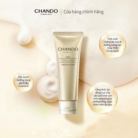 Sữa Rửa Mặt Hỗ Trợ Dưỡng Trắng Trẻ Hoá Da Pha Lê CHANDO Himalaya 120g Chứa Tranexamic Acid Hàng Chính Hãng