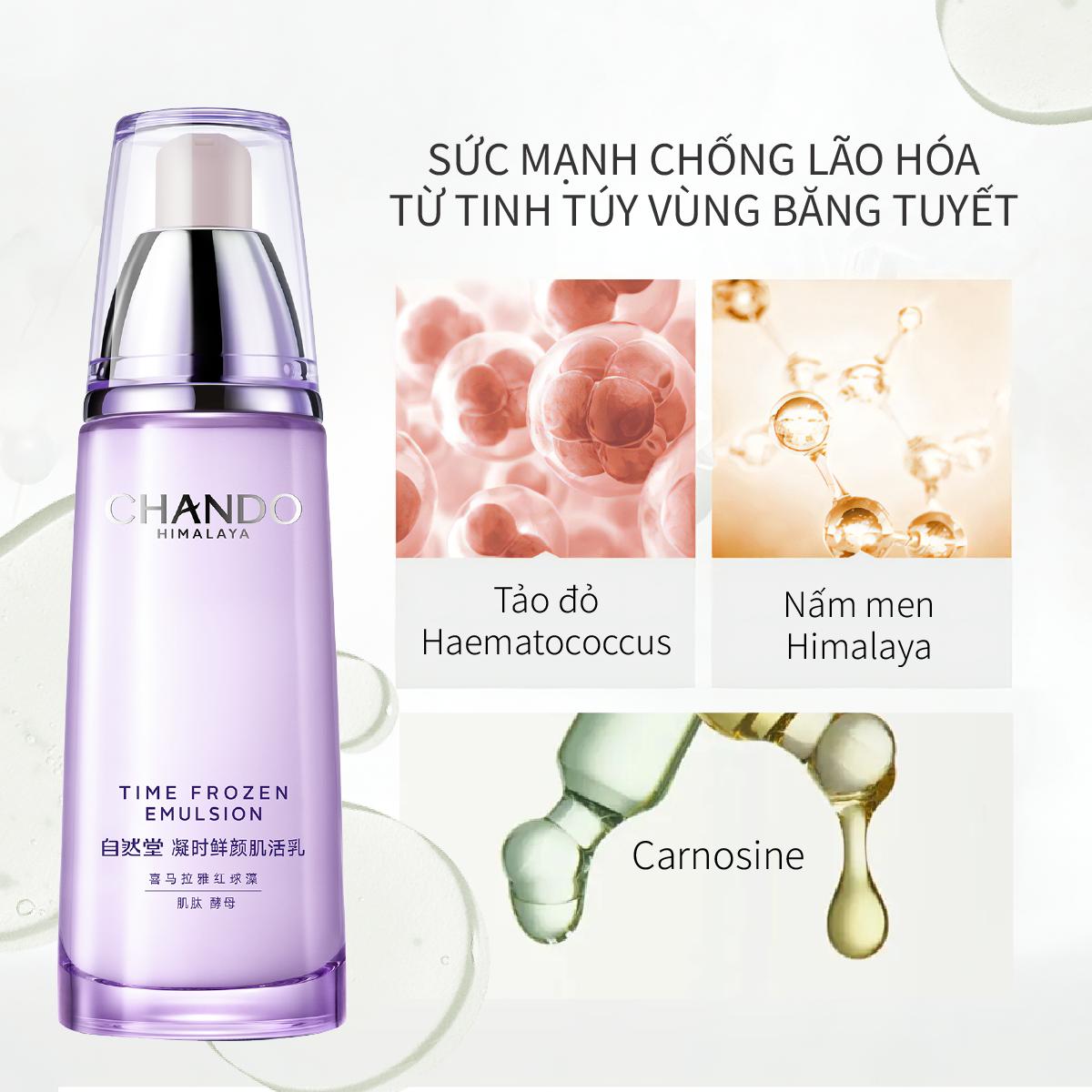 Sữa Dưỡng Giúp Phục Hồi Da Lão Hoá Ngưng Đọng Thời Gian CHANDO Himalaya 120ml Hàng Chính Hãng
