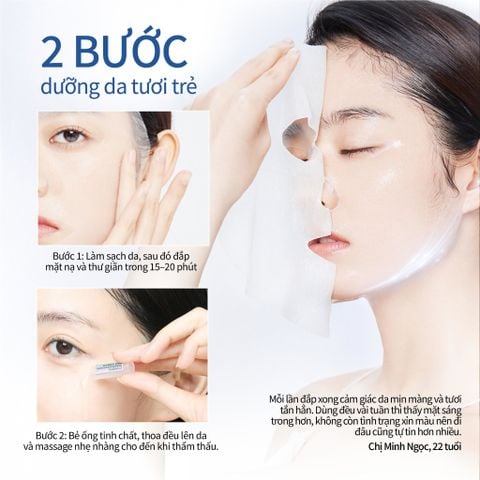 Mặt Nạ Siêu Tinh Chất 2 Bước 33ml x 5pcs (Kèm ống tinh chất 1.5ml)